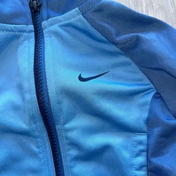 Nike Boy's 12M Futura Tricot Blue Jacket And Pants Set - Picture 6 of 7